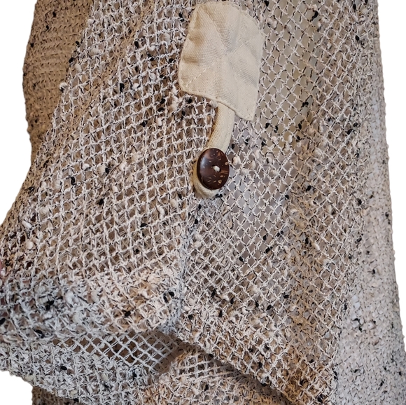 NWOT open-weave, short-sleeved cardigan by Kaktus, women's size 3X. - Picture 3 of 8